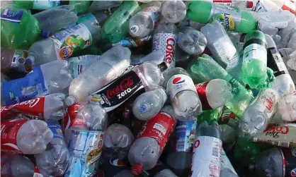  ?? Photograph: Lynne Cameron/PA ?? Less than half of the 13bn plastic bottles sold each year in the UK are recycled, and 700,000 littered every day.