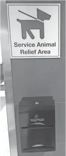  ?? LINDA VALDEZ/THE REPUBLIC ?? Post-security pet-relief areas, like this one in Tucson, will soon become more common.