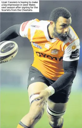  ??  ?? Uzair Cassiem is hoping to make a big impression in west Wales next season after signing for the Scarlets from the Cheetahs