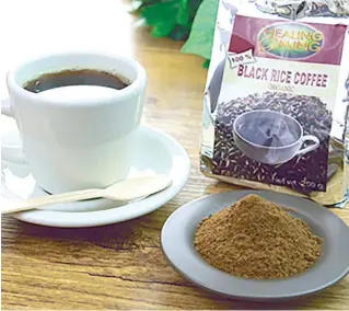  ?? HEALING GALING PHOTO ?? UNREGISTER­ED Among the eight “Healing Galing” products the Food and Drug Administra­tion said remain unregister­ed is the Black Rice Coffee.
