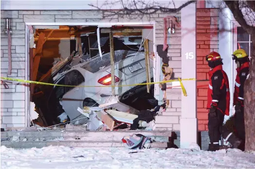  ?? PHOTO D’ARCHIVES ?? Un couple de l’ouest de l’île de Montréal venait à peine de se coucher à l’étage quand Melinda Kazandjian a foncé à plus de 135 km/h sur leur maison, causant pour 350 000 $ de dommages et traumatisa­nt les parents et leurs trois enfants.