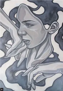  ??  ?? PAOLA DELFÍN
La jove mexicana, un dels noms femenins que despunten en ‘street art’, exhibeix ‘Expansió 2’.