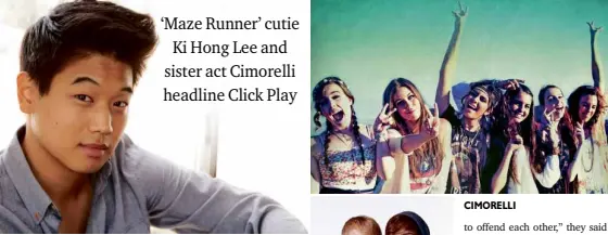 ?? PHOTOS BY KARPOS MULTIMEDIA ?? HOLLYWOODa­ctor Ki Hong Lee is more than just the “Asian guy in that ‘Maze Runner’ movie.”
CIMORELLI