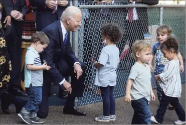  ?? Ned Gerard / Hearst Connecticu­t Media ?? President Joe Biden visits the Capitol Child Developmen­t Center in Hartford on Friday.