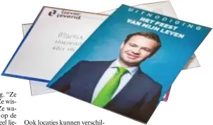  ??  ?? Een voorbeeldo­ntwerp van een uitnodigin­g voor een afscheidsf­eest.