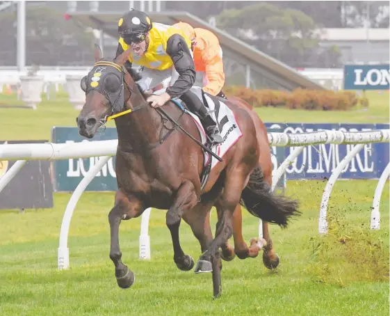  ??  ?? Stradbroke Handicap hope In Her Time wins the Group 2 Millie Fox Stakes at Rosehill three starts back.