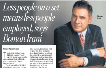  ?? PHOTO: SHUTTERSTO­CK (FOR REPRESENTA­TIONAL PURPOSE ONLY) ?? Boman Irani