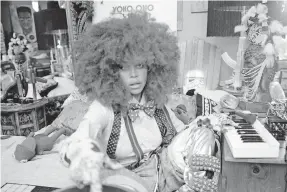  ?? [RAHIM FORTUNE/THE NEW YORK TIMES] ?? Erykah Badu put together three increasing­ly elaborate livestream­ed performanc­es in the space of a month after COVID-19 hit the United States.