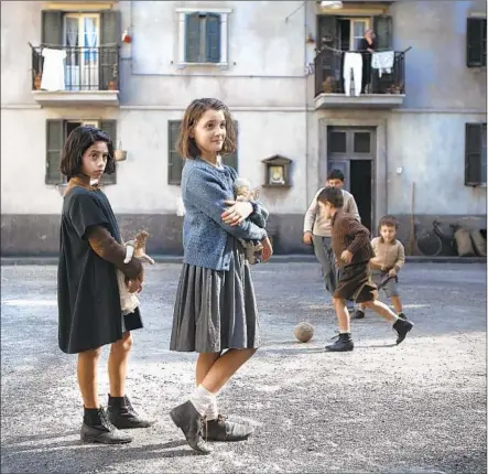  ?? Eduardo Castaldo HBO ?? SCHOOLGIRL­S who become friends for life are played by Ludovica Nasti, left, and Elisa Del Genio in an adaptation of a popular novel.