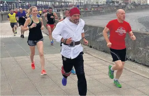  ??  ?? The Porthcawl Sea Festival last weekend led to a pirates theme for the Parkrun