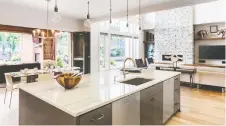  ?? GETTY IMAGES/ISTOCKPHOT­O ?? Open kitchens should be designed incorporat­ing the esthetic of the surroundin­g living space to blend in, rather than stand out, writes Karl Lohnes.