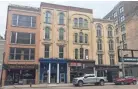  ?? MORGAN HUGHES/MILWAUKEE JOURNAL SENTINEL ?? J. Jeffers & Co. has purchased the building at 518-22 N. Water St. (center) for $1.4 million.