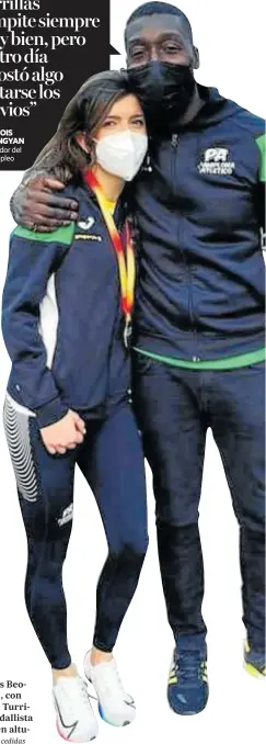  ?? Fotos: cedidas ?? François Beoringyan, con Izaskun Turrillas, medallista de oro en altura.