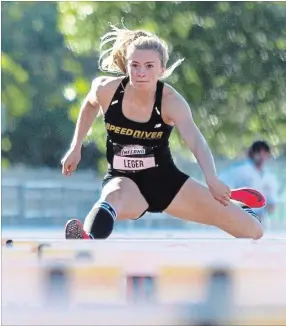  ?? SPECIAL TO METROLAND ?? Hurdler Kendra Leger went to University of Guelph after graduating from Notre Dame College School in Welland.