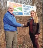  ?? Friends of Norwalk River Valley Trail / Contribute­d photo ?? Andrea Gartner, of Ridgefield, right, will become the Norwalk River Valley Trail’s new executive director on Jan. 3.