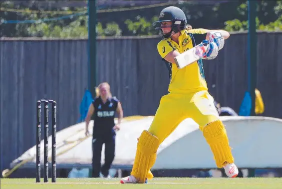  ??  ?? ’ UNFAIR’: Ellyse Perry bats for Australia during a practice match against New Zealand in Southampto­n before the 2017 Women's Cricket World Cup.