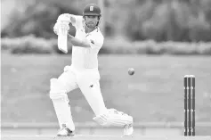  ??  ?? This file photo taken on November 16, 2017 shows England opener Alastair Cook playing a shot against Cricket Australia XI on the second day of a four-day Ashes tour match at the Tony Ireland Stadium in Townsville. Alastair Cook dismissed talk of...