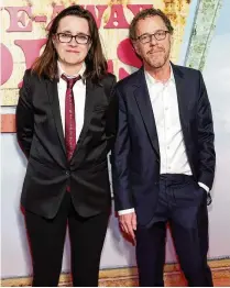  ?? CINDY ORD/GETTY IMAGES/TNS ?? Tricia Cooke and Ethan Coen attend the “Drive-Away Dolls” New York premiere at AMC Lincoln Square Theater on Tuesday in New York.