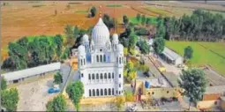  ?? PHOTO: YOUTUBE/PAK GOVT ?? Gurdwara Kartarpur Sahib in Pakistan’s Punjab province; and (below the well at the gurdwara from where the holy water will be exported.