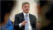  ?? PHOTO: MURRAY WILSON/STUFF ?? Prime Minister Bill English visited Te Tihi.