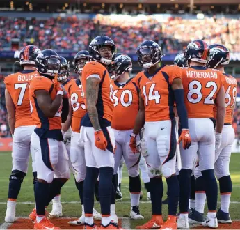  ?? RJ Sangosti, The Denver Post ?? If the NFL wants to generate extra revenue this season, selling an advertisem­ent on uniforms could be a big winner for the league.