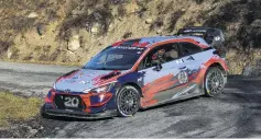  ??  ?? Loeb put testing mileage on the Hyundai ahead of Monte