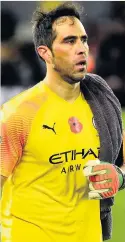  ??  ?? City keeper Claudio Bravo