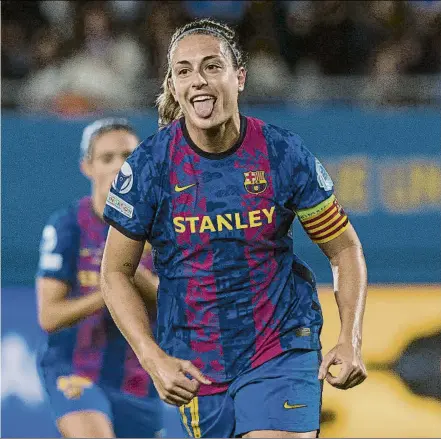  ?? FOTO: PERE PUNTÍ ?? La capitana del Barça, Alexia Putellas, sigue en un estado de forma excelente y ayer firmó dos goles y una asistencia