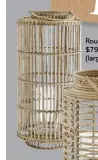  ??  ?? Round Wicker Lanterns, $79.95 (small), $199.95 (large), Domayne.