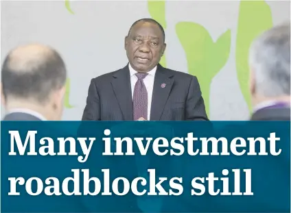  ?? Picture: Bloomberg ?? AIMING HIGH. President Cyril Ramaphosa has set an ambitious target of attracting $100 billion in new investment­s over the next five years.