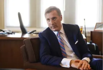  ?? JAMES PARK FOR THE TORONTO STAR ?? Tory leadership candidate Maxime Bernier wants to allow private health care and shrink the federal government.