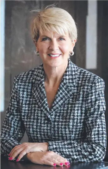  ?? Picture: COLIN MURTY ?? Julie Bishop is the new chair of the Asia-Pacific arm of financier Greensill.