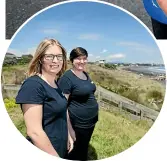  ?? ANDY JACKSON/STUFF ?? It will be a busy period for Fitzroy Beach Holiday Park co-owner Anna Crawford, left, and manager Jenn O’Connell. Their facility is nearing capacity, with just a few campsites available.