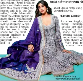  ?? ?? Janhvi Kapoor in a Very Peri anarkali suit