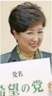  ??  ?? Yuriko Koike.