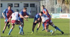  ?? (Photo B. Q.) ?? Grosse performanc­e des jeunes Seynois qui ont mouché Bourgoin hier au stade Marquet.