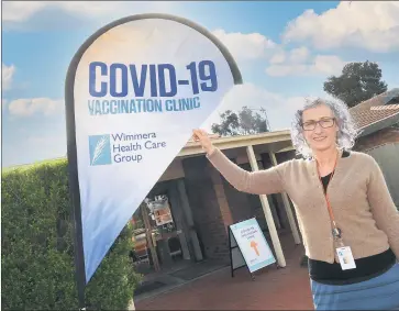  ?? Picture: PAUL CARRACHER. ?? ENCOURAGEM­ENT: Grampians Sub-hub COVID vaccine roll-out co-ordinator Genevieve Lilley wants people to consider all vaccine options.