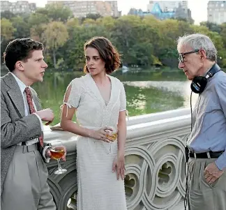  ??  ?? Starring Jesse Eisenberg and Kristen Stewart, Woody Allen’s latest film Cafe Society is set mainly in 1930s New York.