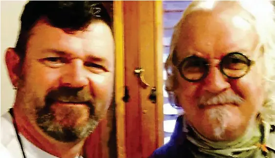  ??  ?? Close bond: Sir Billy Connolly with Jamie in 201 . During his new television series, the star tells of his son’s fight against addiction