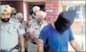  ?? HT ?? ■ One of the arrested followers of Dera Sacha Sauda who were sent to fourday police remand, at CJM court in Moga on Tuesday.