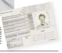  ??  ?? Katharine Hepburn. At right, In this internatio­nal driving permit, Katharine Hepburn uses the birth date of her brother rather than her own.