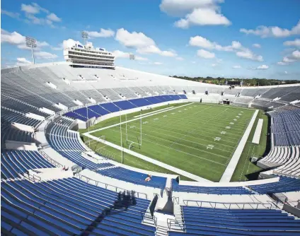  ??  ?? Liberty Bowl Memorial Stadium, home of the University of Memphis football team, could receive another series of improvemen­ts in 2018, this time to its locker rooms and other support areas. YALONDA M. JAMES / THE COMMERCIAL APPEAL