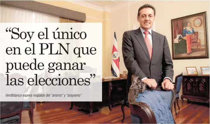  ?? “Fue un error el haberme ido del PLN. Sin embargo, nunca me separé de los ideales del partido”, dijo Antonio Álvarez, precandida­to del PLN. Gerson Vargas/La República ??