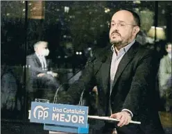  ?? JORDI PUJOLAR / ACN ?? Alejandro Fernández en el acto de cierre de campaña de ayer