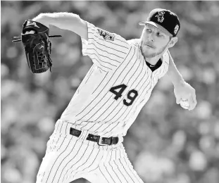  ?? KIRBY LEE, USA TODAY SPORTS ?? Five-time All-Star Chris Sale is 14-4 with a 3.17 ERA.