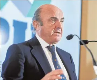  ?? FOTOS: J. M. SERRANO ?? Luis de Guindos, vicepresid­ente del BCE