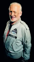  ??  ?? Astronauta Buzz Aldrin, 86 anni, è stato il secondo uomo a mettere piede sulla luna nel 1969. Domani alle 16.30 sarà sul palco Human Stage