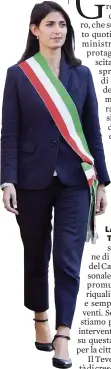  ?? Ansa ?? Prima cittadina Virginia Raggi, sindaco di Roma del M5S dal giugno 2015