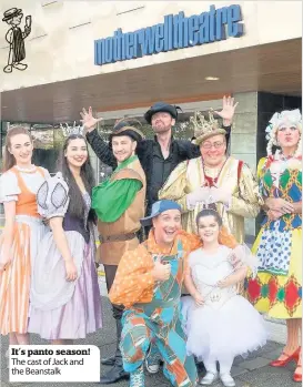  ??  ?? It’s panto season! The cast of Jack and the Beanstalk