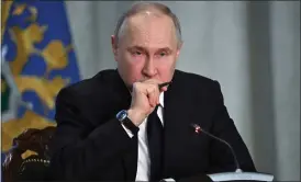  ?? Picture: AP ?? Russian president Vladimir Putin has tried to link the Moscow attack to Ukraine